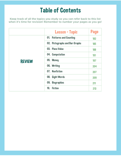 Kindergarten Unit 3: Appreciating Nature, Sports, and Review