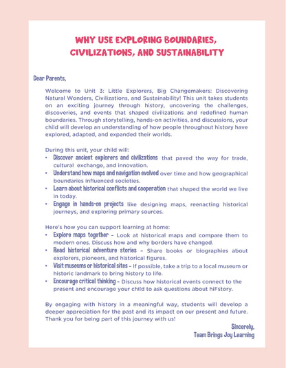 2nd Grade Unit 3: Exploring Boundaries, Civilizations, and Sustainability (Ebook)